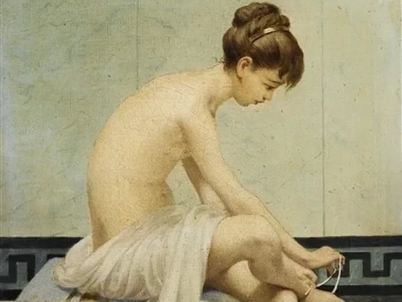 1848-Fernand Pelez - Giovane romana prima del bagno